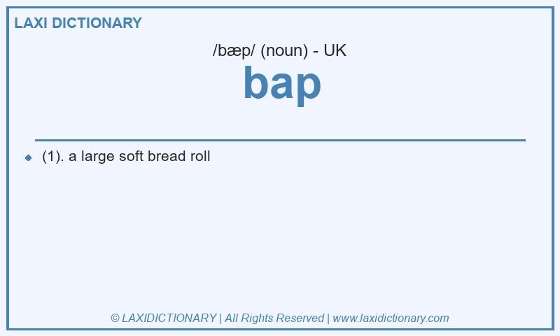 Definition bap in British English