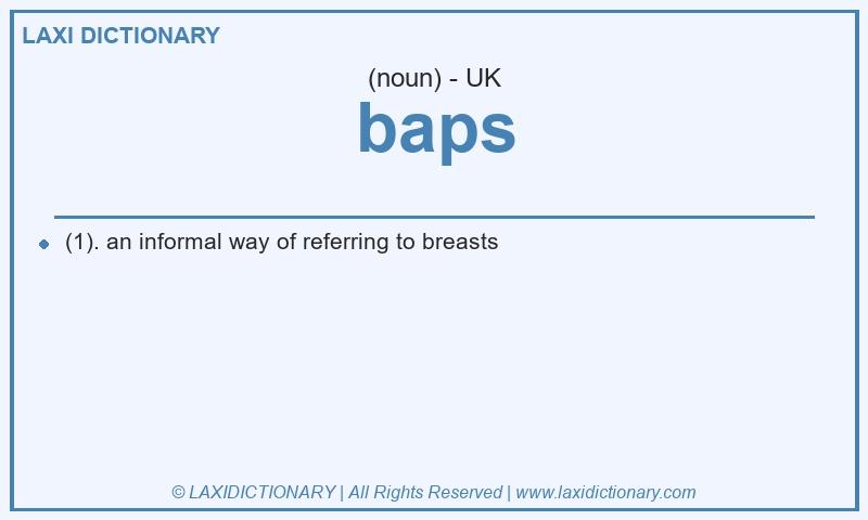 Definition baps in British English