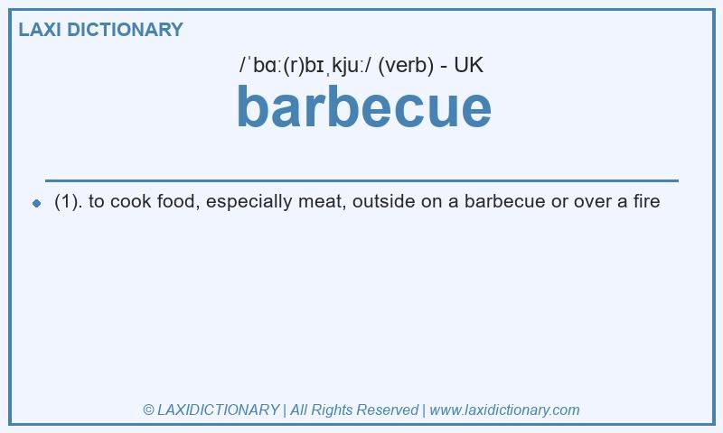Definition barbecue in British English