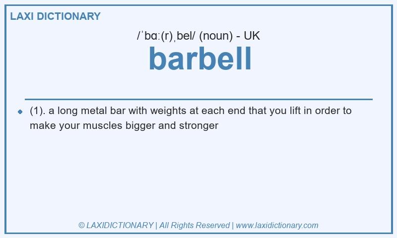Definition barbell in British English