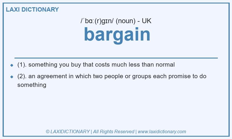 Definition bargain in British English