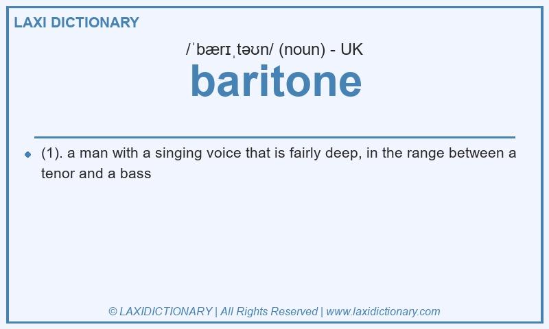 Definition baritone in British English