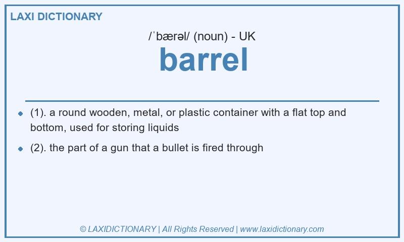 Definition barrel in British English