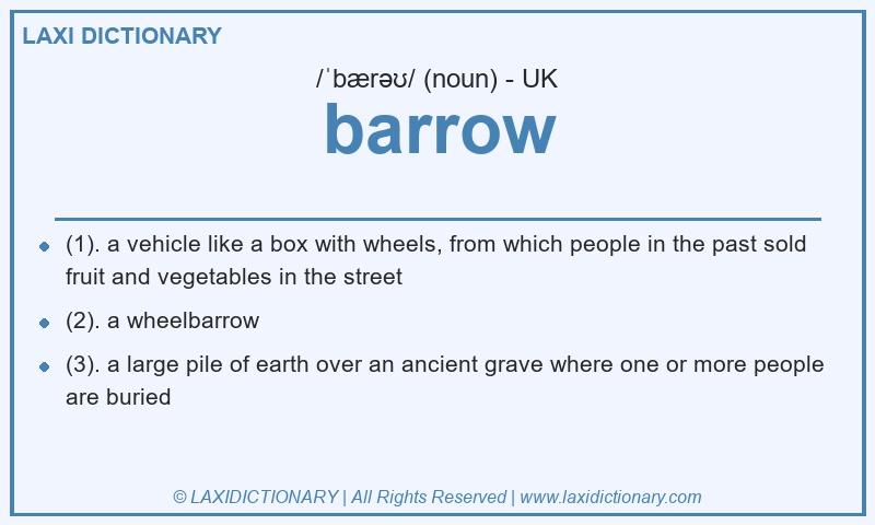 Definition barrow in British English