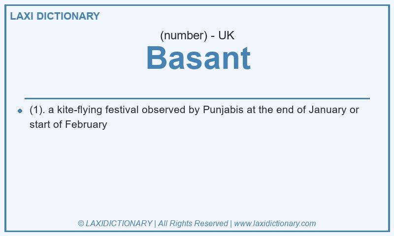 Definition Basant in British English
