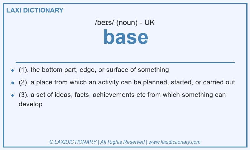 Definition base in British English