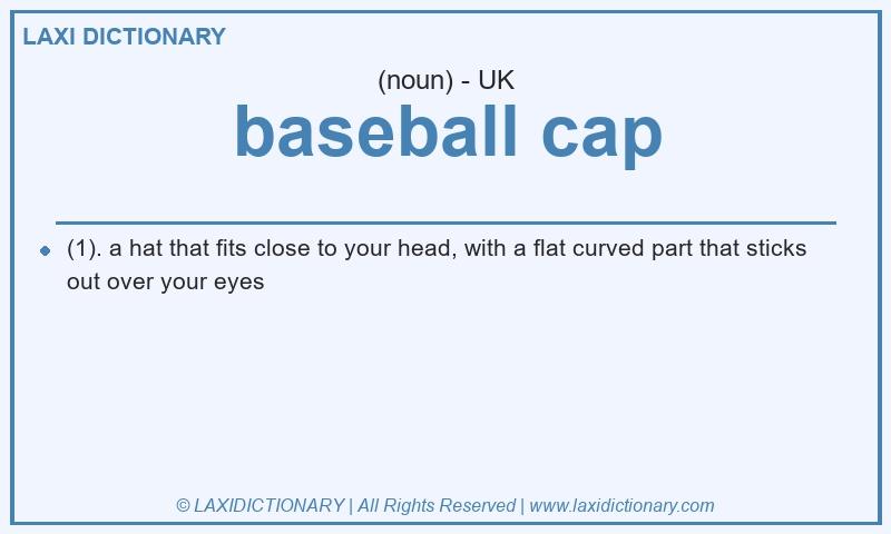 Definition baseball cap in British English