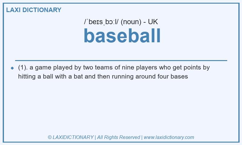 Definition baseball in British English