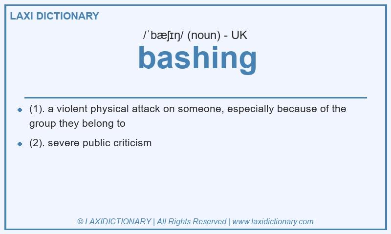 Definition bashing in British English