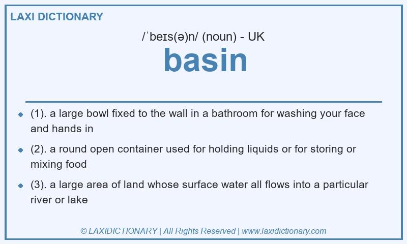 Definition basin in British English