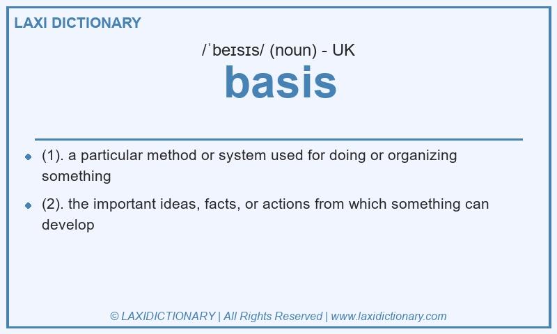 Definition basis in British English