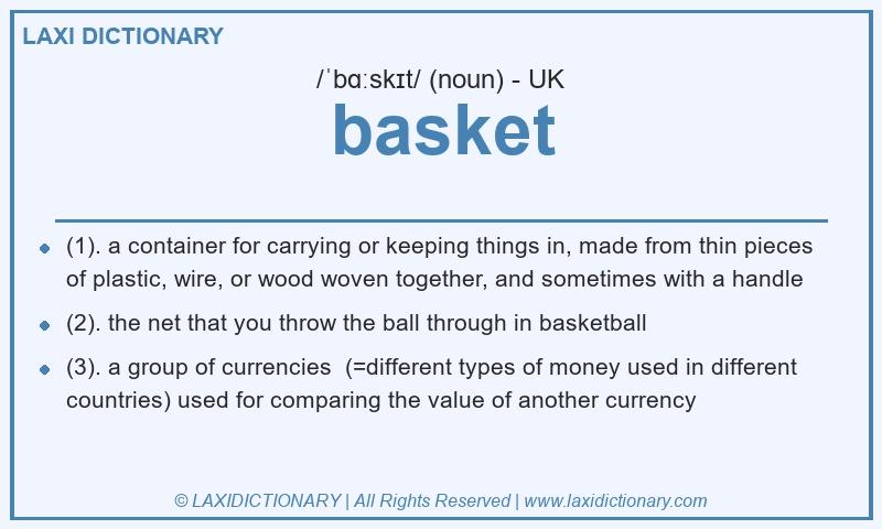 Definition basket in British English