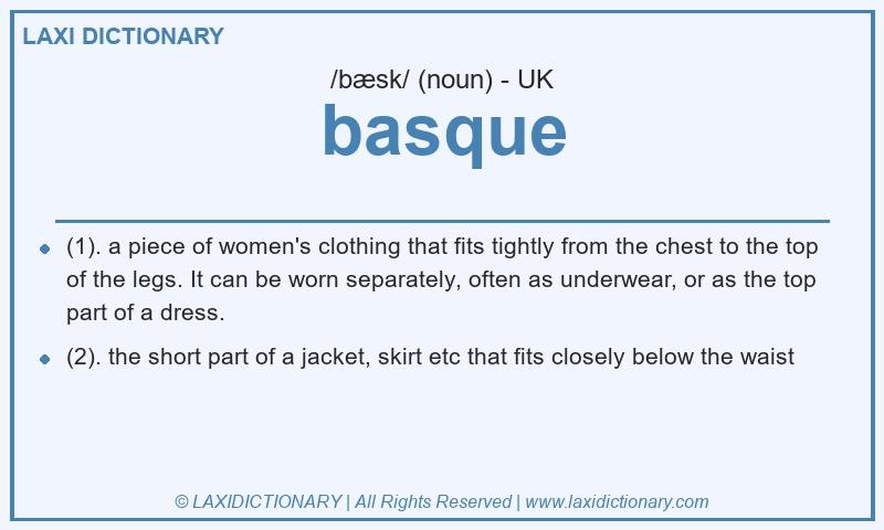 Definition basque in British English