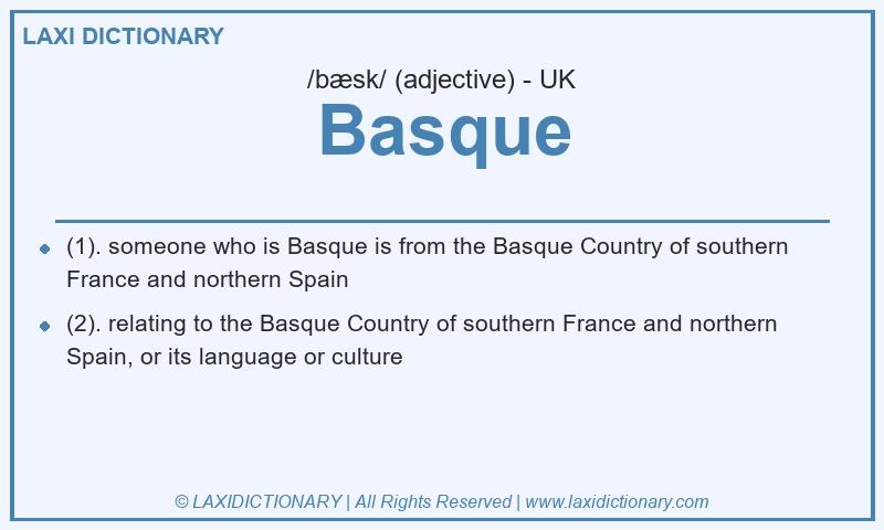 Definition Basque in British English