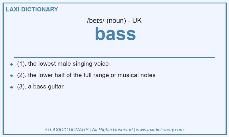 Definition bass in British English