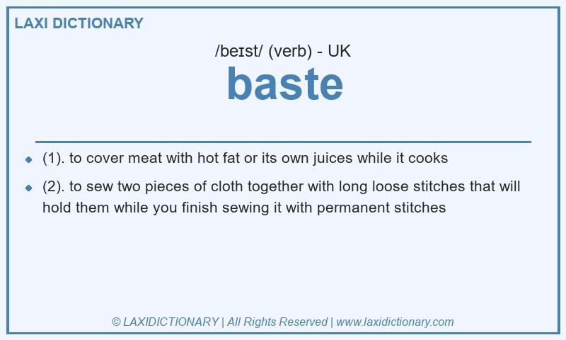 Definition baste in British English