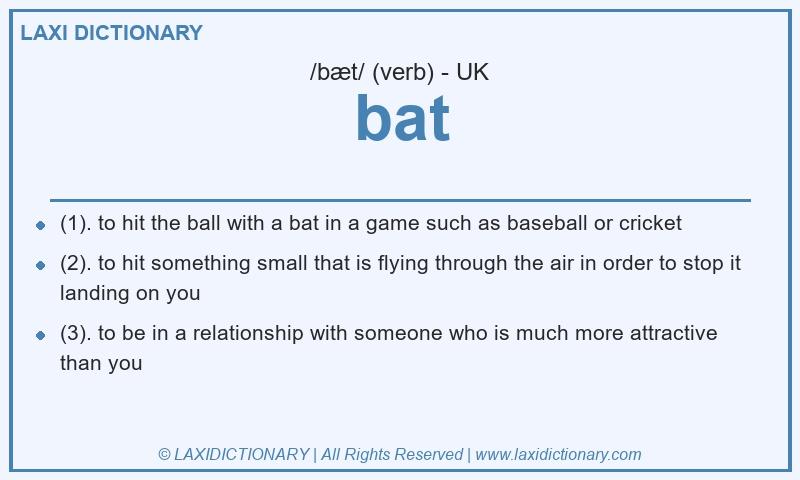Definition bat in British English