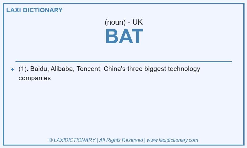 Definition BAT in British English