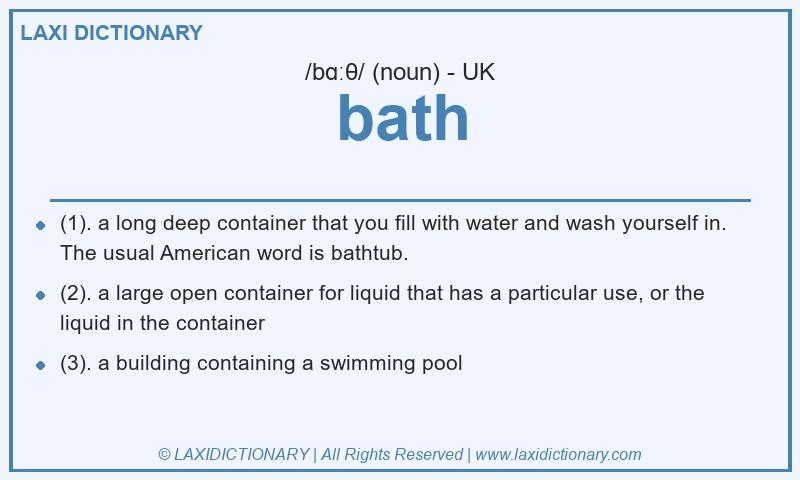 Definition bath in British English