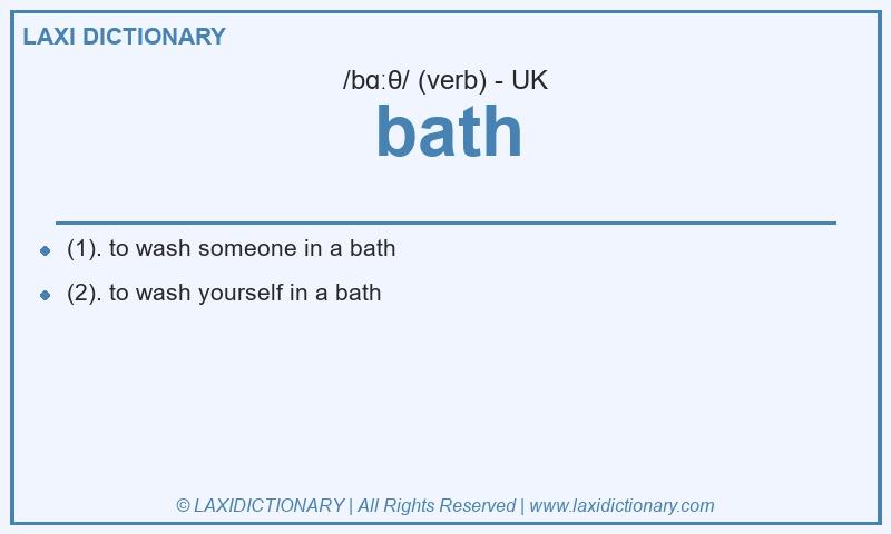 Definition bath in British English