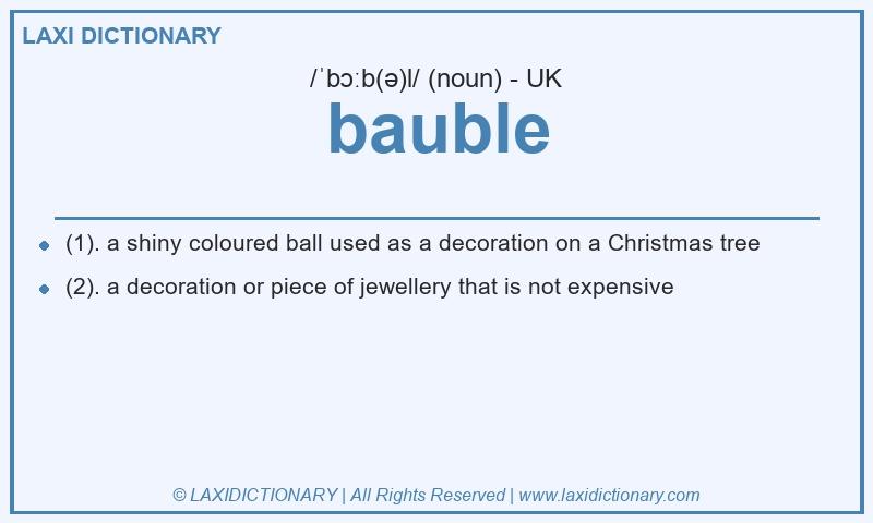 Definition bauble in British English