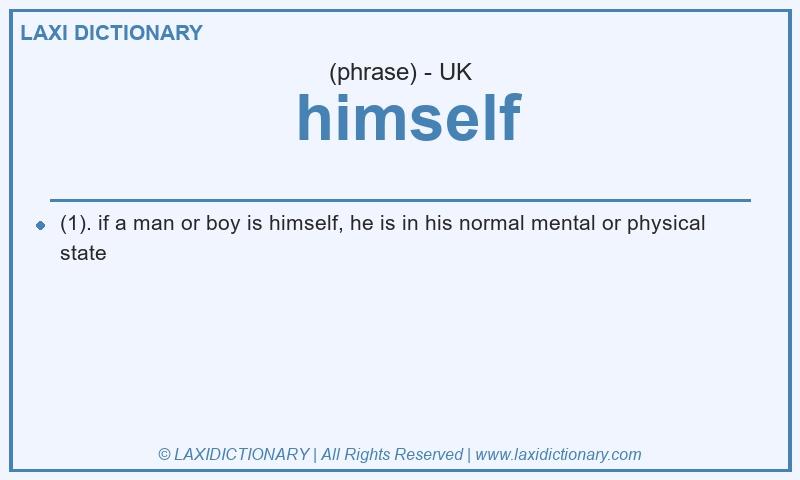 Definition  himself in British English