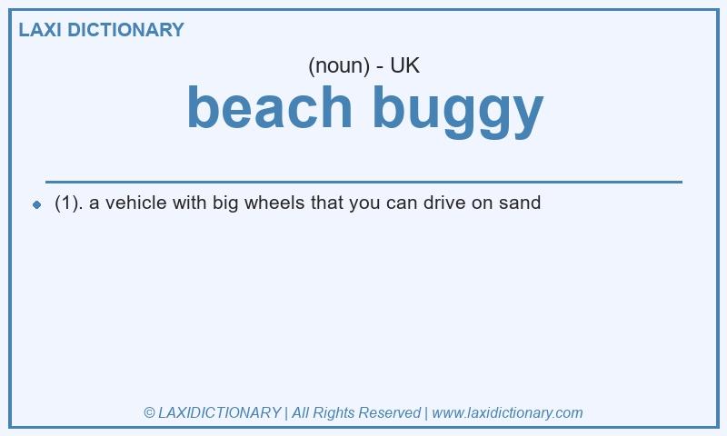 Definition beach buggy in British English