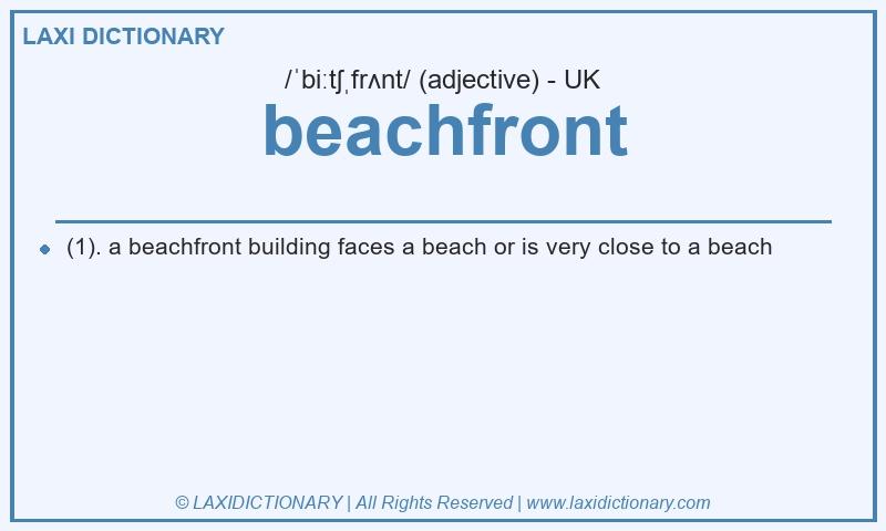 Definition beachfront in British English