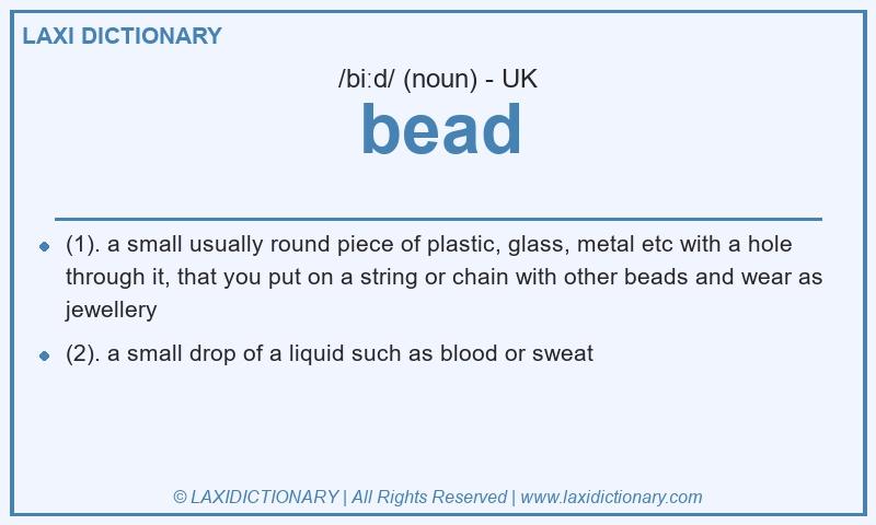 Definition bead in British English