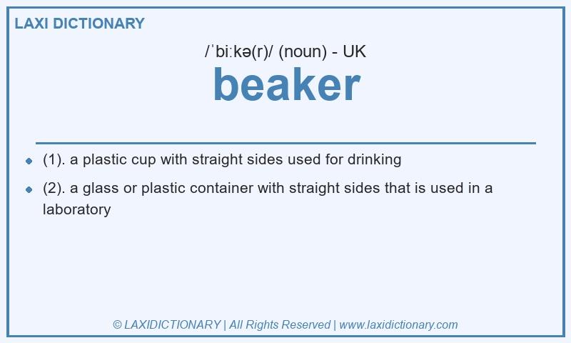Definition beaker in British English