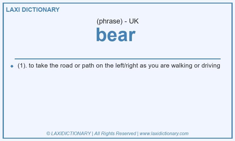 Definition bear  in British English