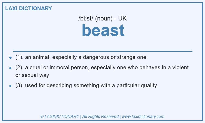 Definition beast in British English