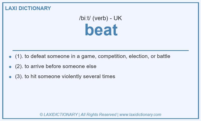 Definition beat in British English