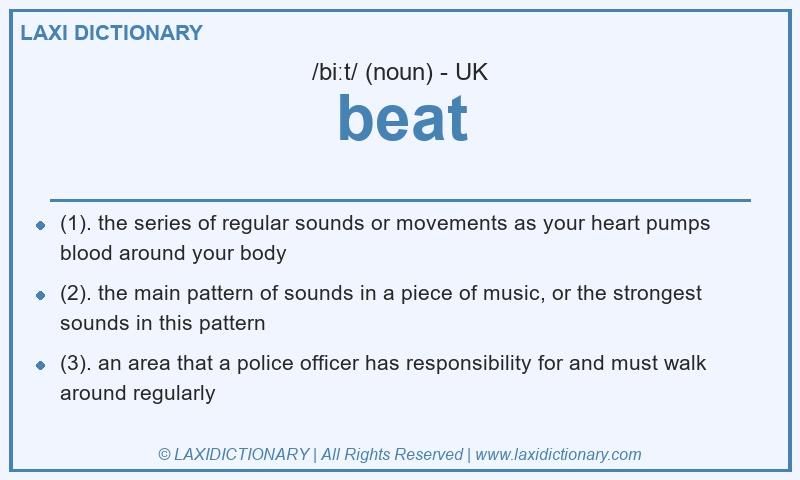 Definition beat in British English