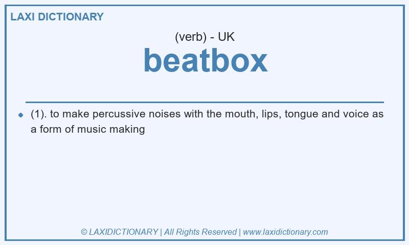 Definition beatbox in British English