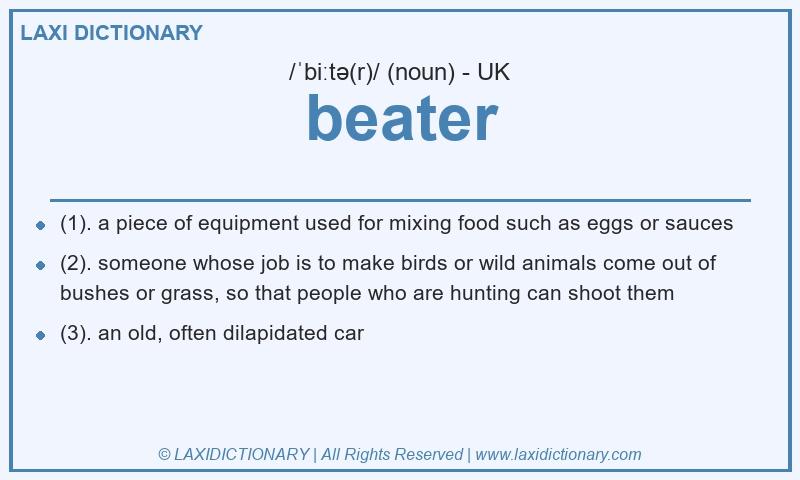 Definition beater in British English