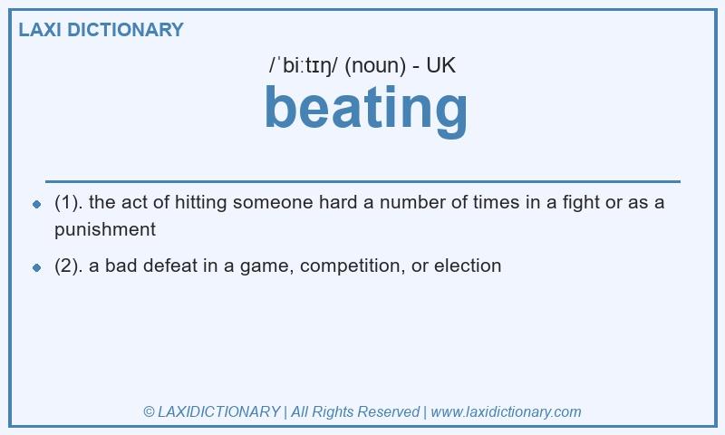 Definition beating in British English