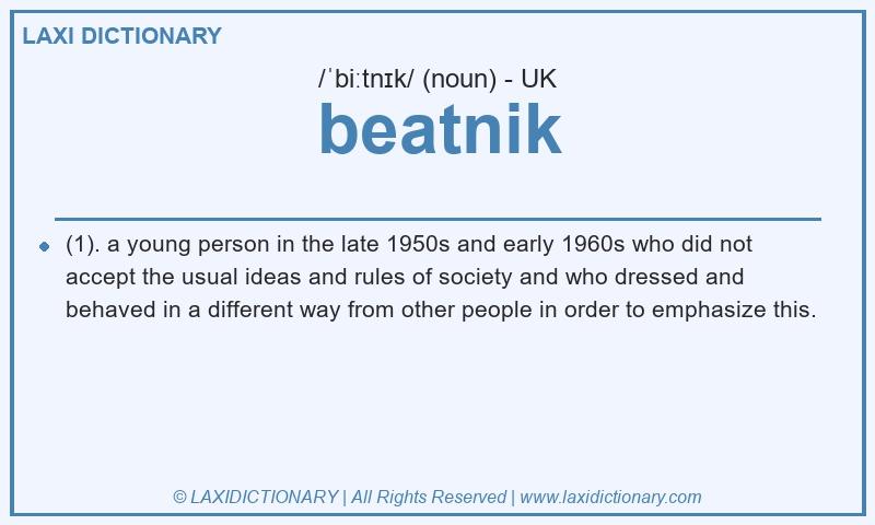 Definition beatnik in British English