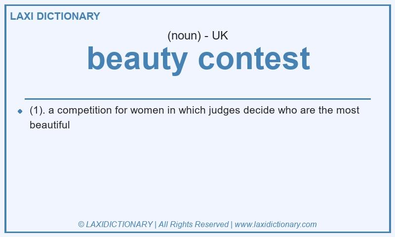 Definition beauty contest in British English