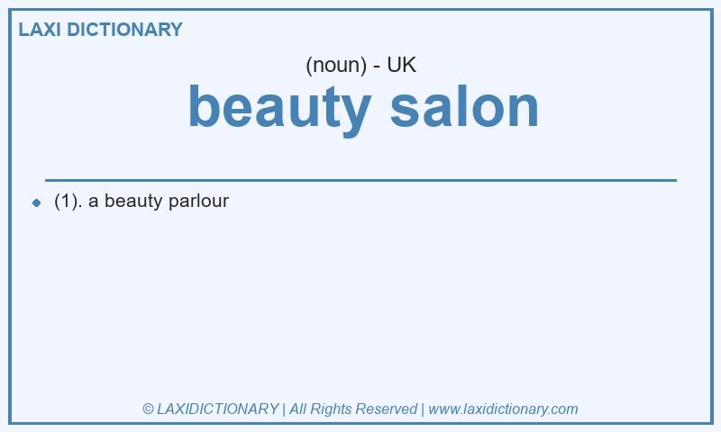 Definition beauty salon in British English