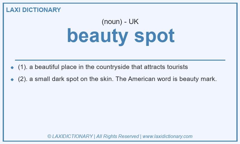 Definition beauty spot in British English