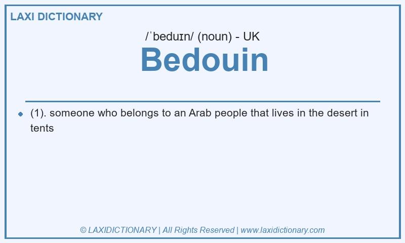 Definition Bedouin in British English