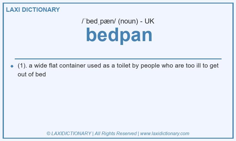 Definition bedpan in British English