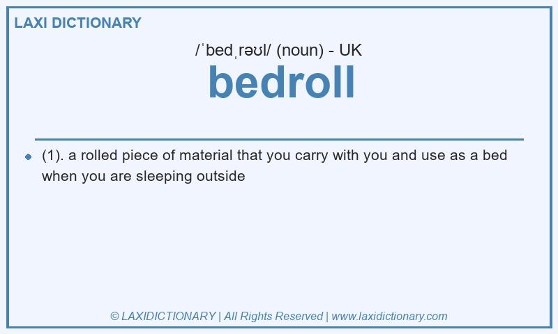 Definition bedroll in British English