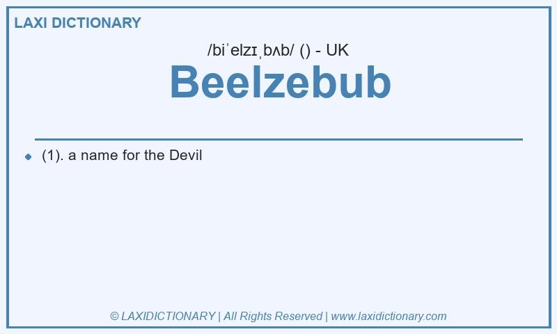 Definition Beelzebub in British English