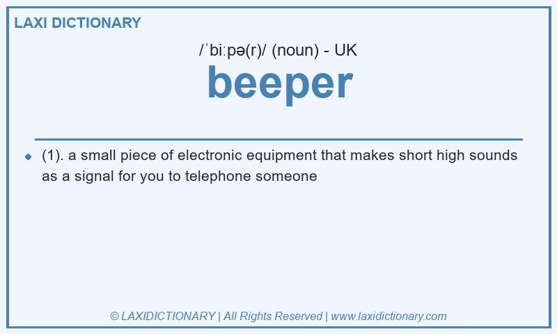 Definition beeper in British English