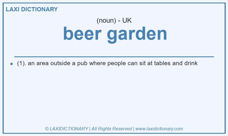Definition beer garden in British English