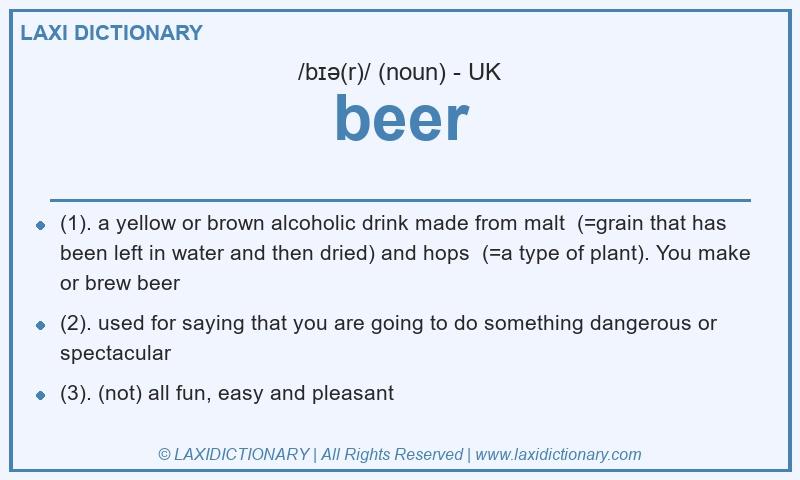 Definition beer in British English