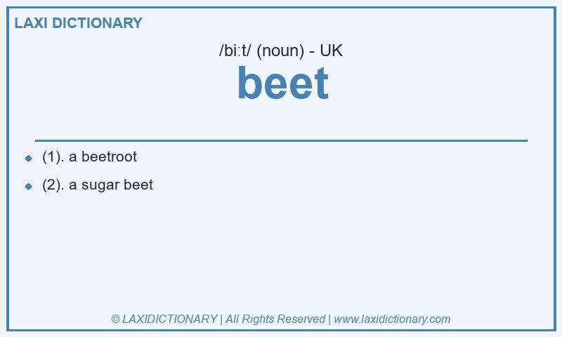 Definition beet in British English