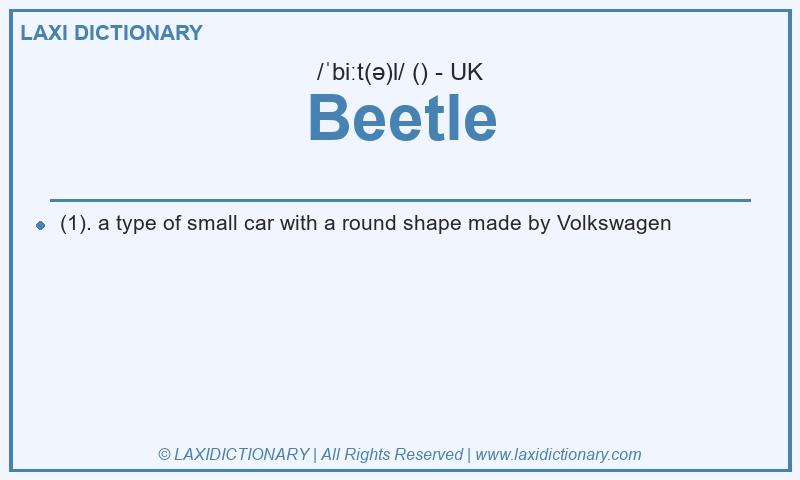 Definition Beetle in British English